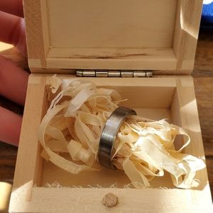 Titanium men's wedding band size 9.5